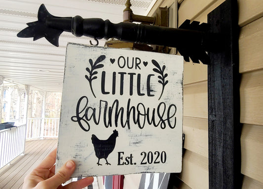 Custom porch sign - Our Little Farmhouse