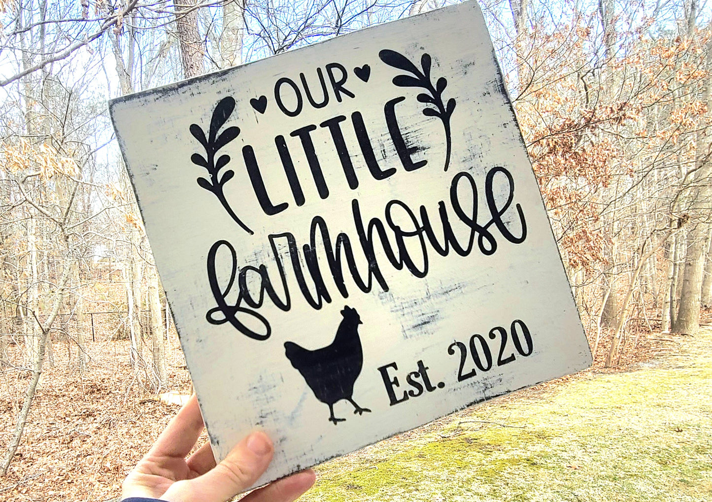 Custom porch sign - Our Little Farmhouse