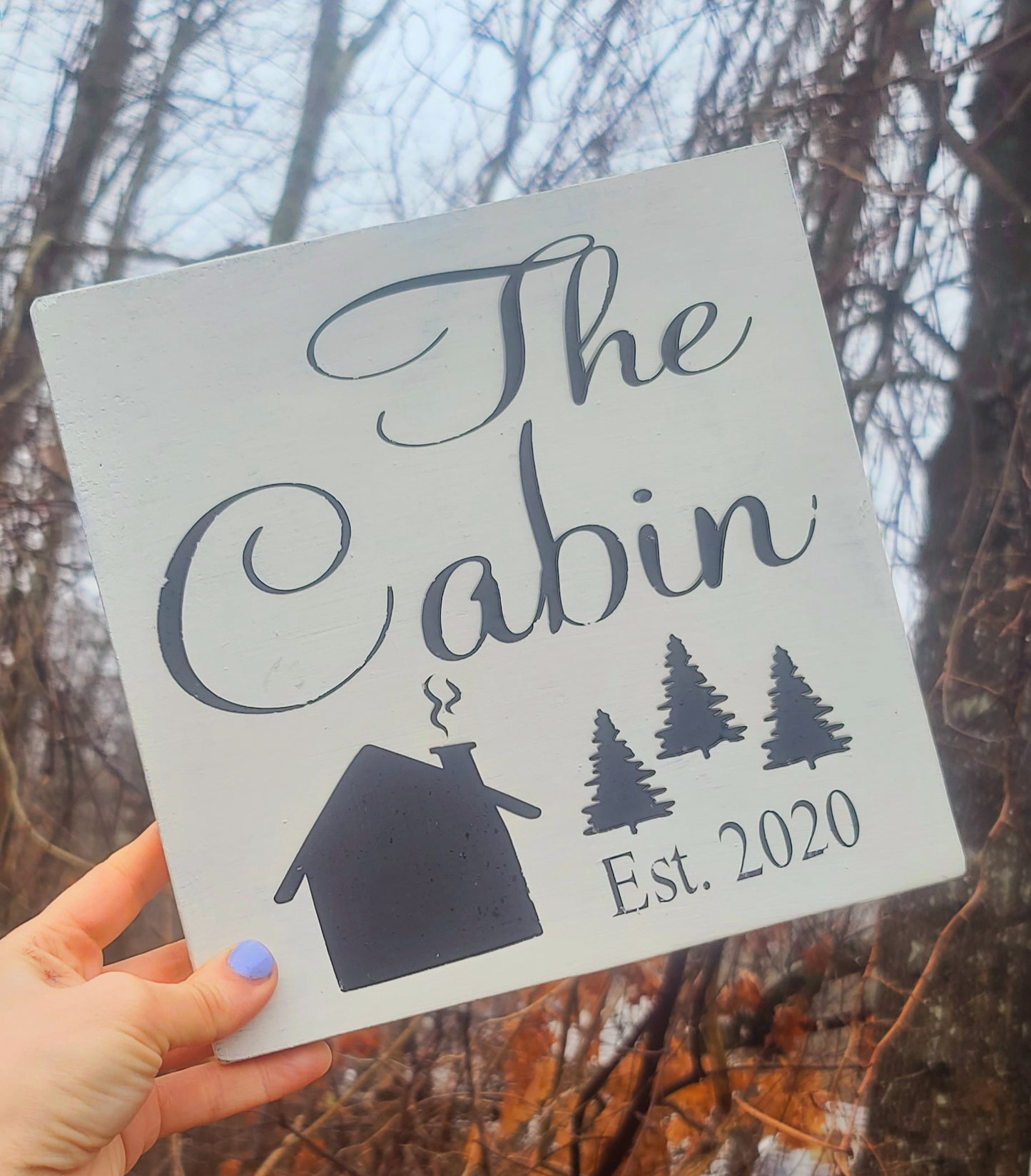 Custom wood Cabin Sign - The Cabin