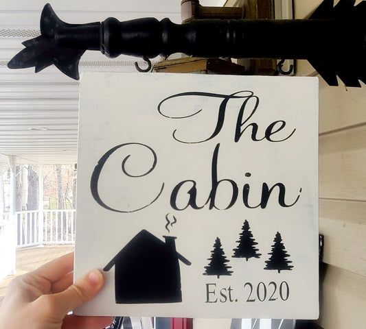 Custom wood Cabin Sign - The Cabin